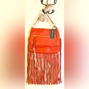 NWT. Leather bohemian crossbody bag by Foley & Corinna.